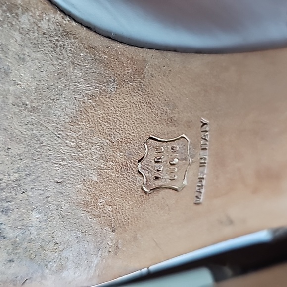 Salvatore Ferragamo Vintage Snakeskin trimmed short heel shoe Size 9 B - Picture 10 of 10